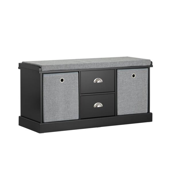 Prieškambario suolas 100x35x50cm., juodos/pilkos spalvos FSR66-SCH