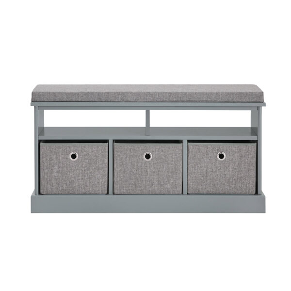 Prieškambario suolas 95x35x49cm., pilkos spalvos FSR67-DG