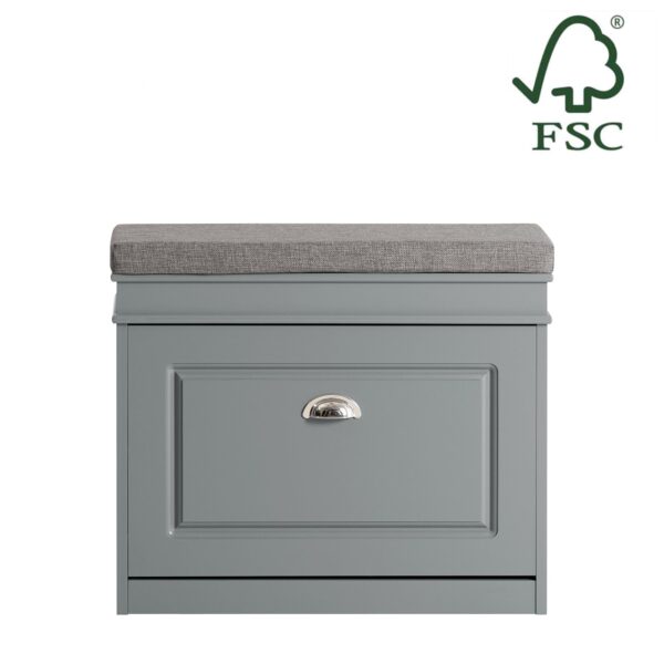 Prieškambario suolas 61x24x51cm., pilkos spalvos FSR82-K-HG