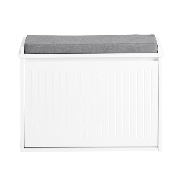 Prieškambario suolas 62x25x46cm., baltos/pilkos spalvos FSR98-W