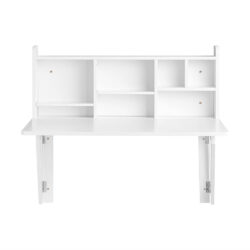 Sieninis sulankstomas rašomasis stalas 90x60x78cm., baltos spalvos FWT07-II-W