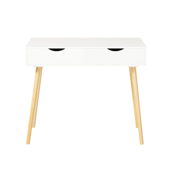 Rašomasis stalas 90x45x77cm., baltos/šviesiai rudos spalvos FWT40-WN