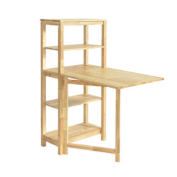 Baro stalas su lentynomis 98x126x60cm., šviesiai rudos spalvos FWT70-N