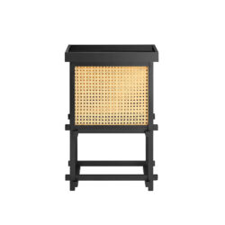 Šoninis staliukas 40x40x60cm., juodos/šviesiai rudos spalvos HFBT03-SCH