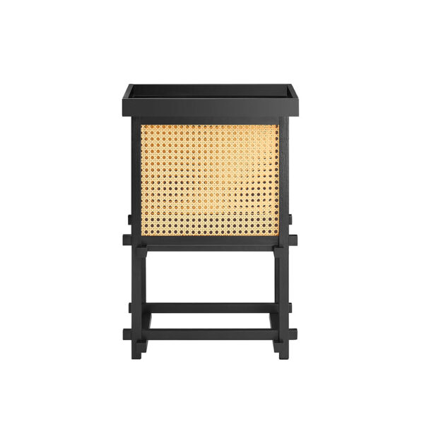 Šoninis staliukas 40x40x60cm., juodos/šviesiai rudos spalvos HFBT03-SCH