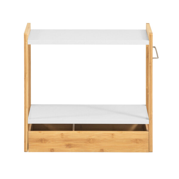 Virtuvės lentyna 55x35x49cm., šviesiai rudos/baltos spalvos KCR07-WN