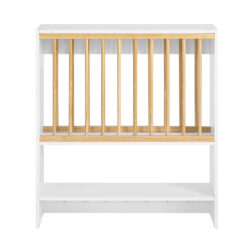 Virtuvės sieninė lentyna 64x24x71cm., baltos/šviesiai rudos spalvos KCR09-W