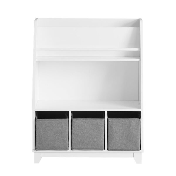 KMB34-W-S003.jpg Vaikiška lentyna 63x28x80cm., baltos/pilkos spalvos KMB34-W