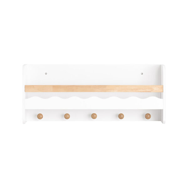 Vaikų kambario sieninė lentyna 73x15x30cm., baltos/šviesiai rudos spalvos KMB78-W