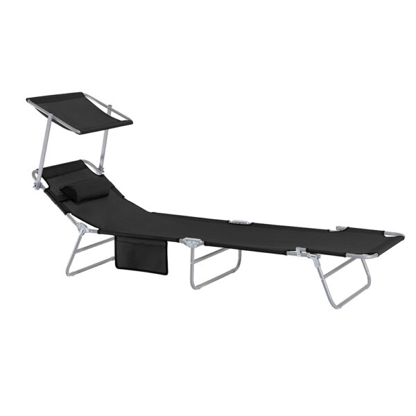 Gultas 215x63x90cm., juodos/sidabrinės spalvos OGS48-SCH