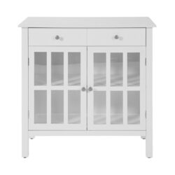 Bufetas 80x34x80cm., baltos/sidabrinės spalvos FSB23-W