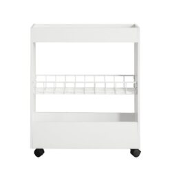 Pastatoma vonios spintelė 20x60x70cm., baltos/juodos spalvos BZR46-W