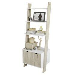 Knygų lentyna 65x40x179cm., šviesiai rudos/baltos spalvos FRG110-WN