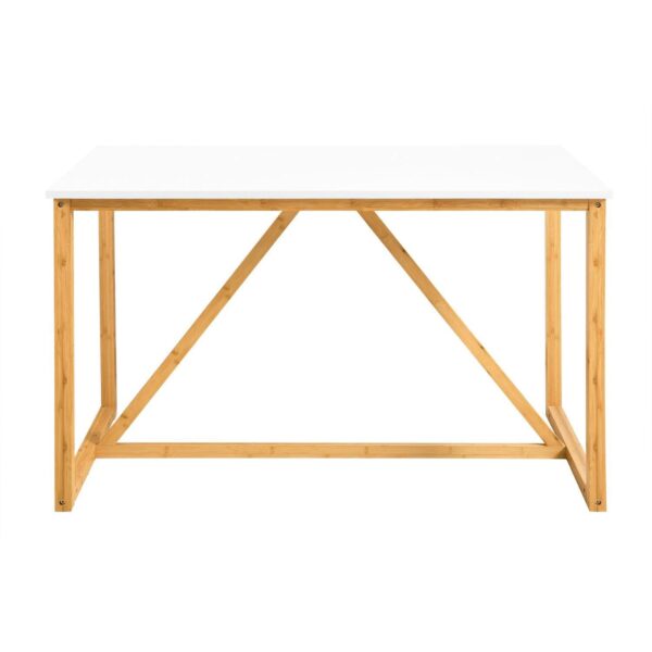 Valgomojo stalas 120x60x75cm., šviesiai rudos/baltos spalvos FWT72-WN