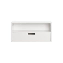 Sieninis naktinis staliukas 45x25x22cm., baltos spalvos NKD03-W