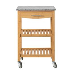 Virtuvės vežimėlis 58x40x85cm., šviesiai rudos/pilkos spalvos FKW28-HG