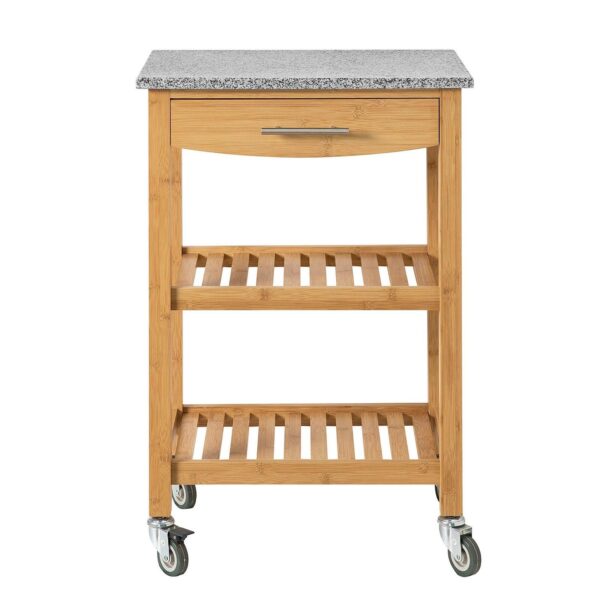 Virtuvės vežimėlis 58x40x85cm., šviesiai rudos/pilkos spalvos FKW28-HG