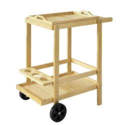 Virtuvės vežimėlis 76x53x85cm., šviesiai rudos/juodos spalvos FKW95-N