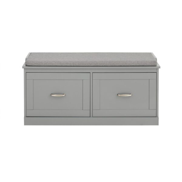 Prieškambario suolas 98x37x49cm., pilkos/sidabrinės spalvos FSR131-HG
