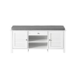 Prieškambario suolas 35x50x110cm., baltos/pilkos spalvos FSR83-W