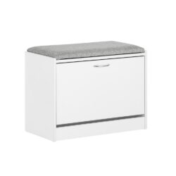 Prieškambario suolas 60x30x46cm., baltos/pilkos spalvos FSR16-HG