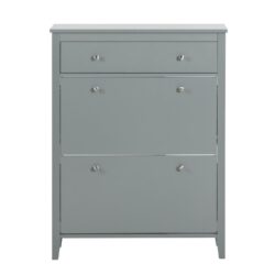 Batų spintelė 80x25x108cm., pilkos/sidabrinės spalvos FSR89-HG