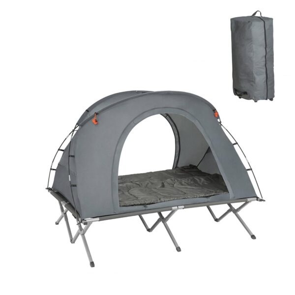 Lauko gultas palapinė 194x145x157cm., pilkos/juodos spalvos OGS60-L-HG