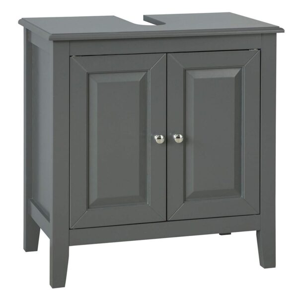 Pastatoma vonios spintelė po kriaukle 60x30x62cm., pilkos/sidabrinės spalvos FRG202-DG