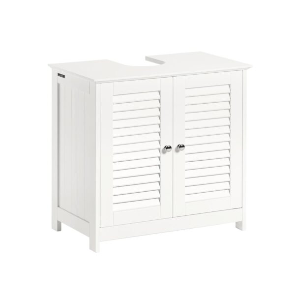 Pastatoma vonios spintelė po kriaukle 60x35x58cm., baltos/sidabrinės spalvos FRG237-W