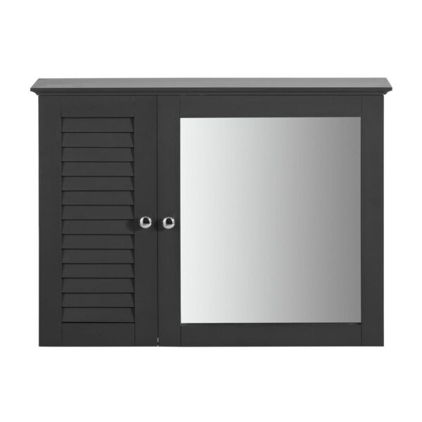 Sieninė vonios spinta 65x15x49cm., juodos/sidabrinės spalvos BZR55-DG