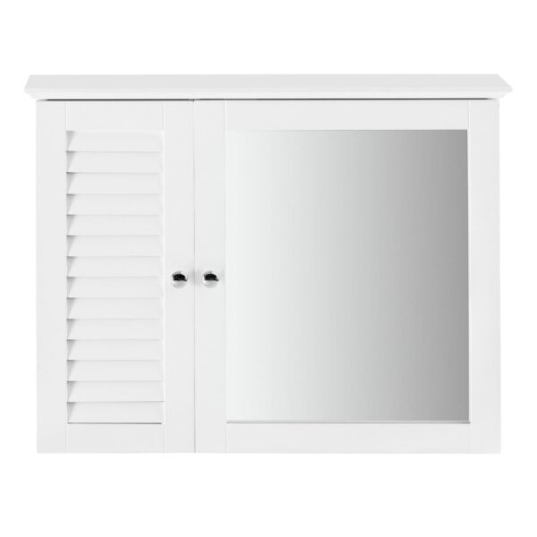 Sieninė vonios spinta 65x15x49cm., baltos/sidabrinės spalvos BZR55-W