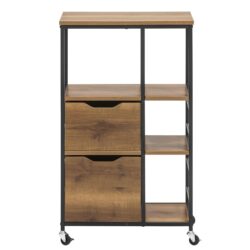 Virtuvės vežimėlis 53x37x89cm., rudos/juodos spalvos FKW111-PF