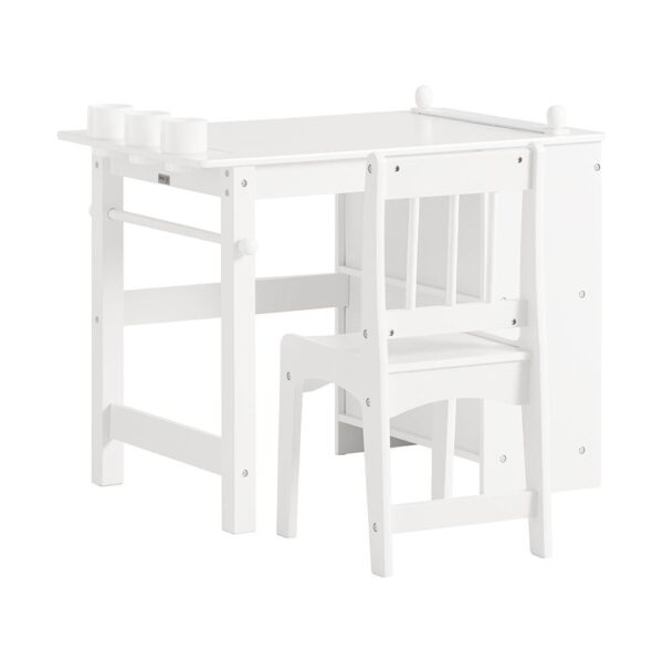 Stalas vaikams su kėde, baltos spalvos KMB60-W