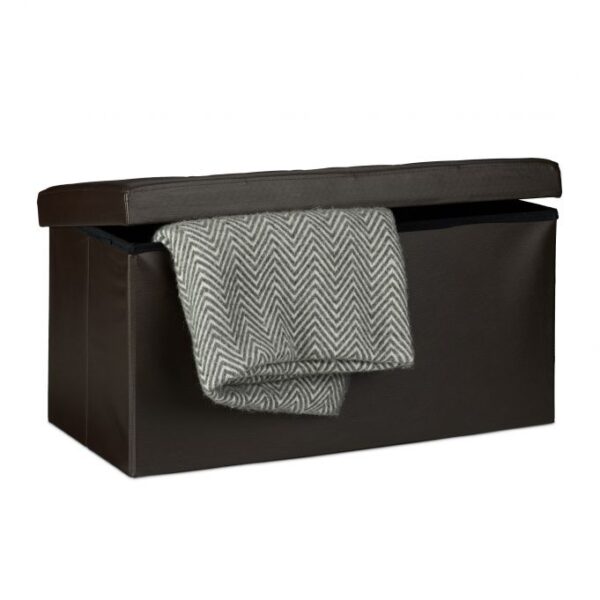 Suolas su skyriumi daiktams 38x76x38cm., rudos spalvos