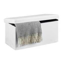 Sulankstomas suoliukas 38x76x38cm., baltos spalvos