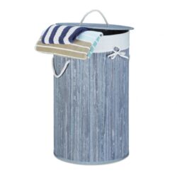 Skalbinių krepšys 65x41cm, 70L., pilkos/baltos spalvos