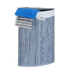 Skalbinių krepšys 65x49,5x37cm, 60L., pilkos/baltos spalvos