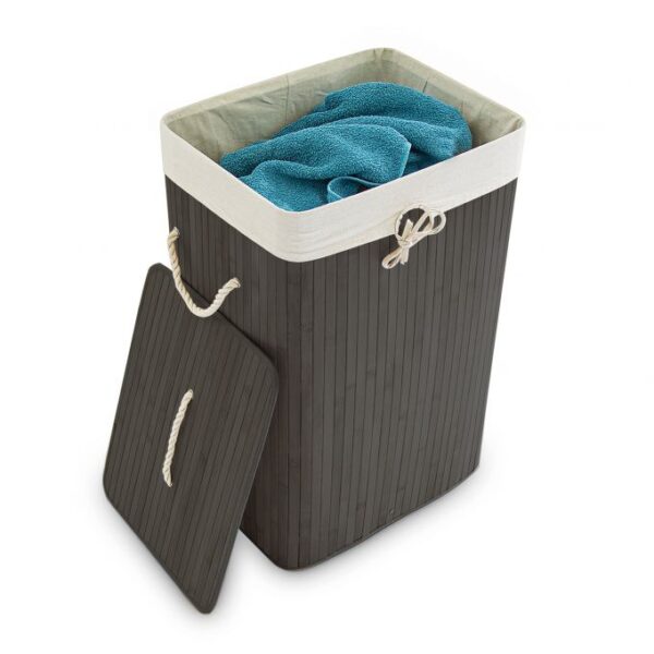 Skalbinių krepšys 65,5x43,5x33,5cm, 83L., juodos/kreminės spalvos