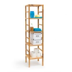 Vonios lentyna su 5 lentynomis 150x35,5x35,5cm., šviesiai rudos spalvos