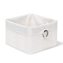 Daiktų laikymo krepšys 20x31x31cm., baltos/sidabrinės spalvos