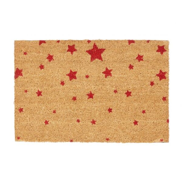 Durų kilimėlis "Žveigždės" 60x40 cm., šviesiai rudos/raudonos spalvos
