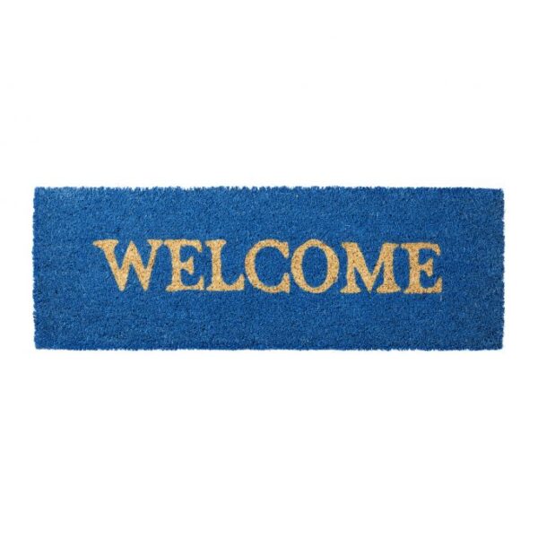Durų kilimėlis "Welcome" 75x25 cm., mėlynos spalvos