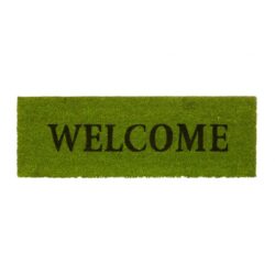 Durų kilimėlis "Welcome" 75x25 cm., žalios spalvos