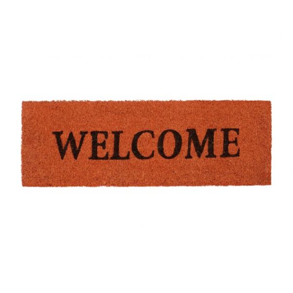 Durų kilimėlis "Welcome" 75x25 cm., oranžinės spalvos