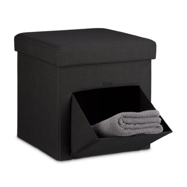 Sulankstoma sėdimoji vieta 38x38x38cm., juodos spalvos