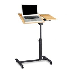 Nešiojamojo kompiuterio staliukas 100x50cm., šviesiai rudos/juodos spalvos