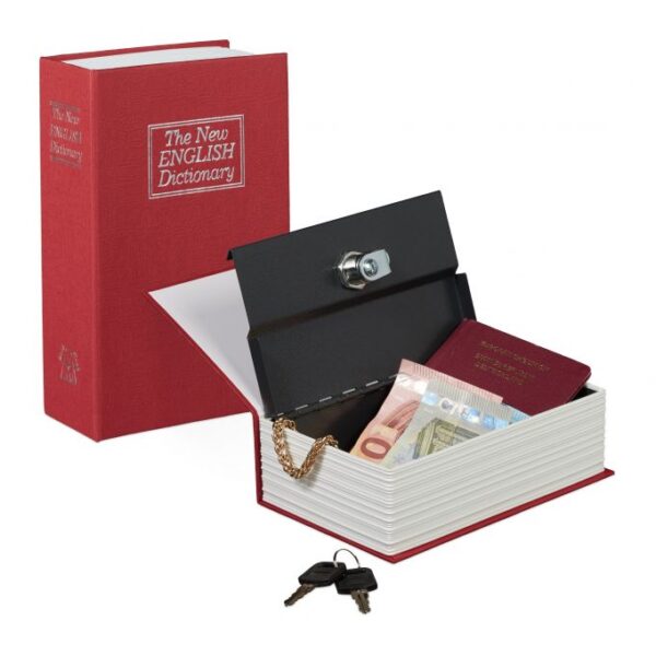 Seifas "Knyga" su raktu, raudonos spalvos