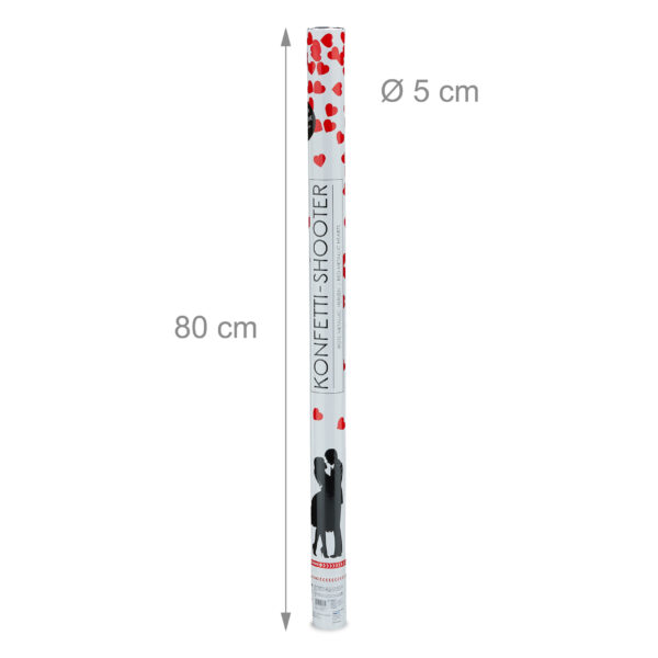 10020858 Party-Popper 80 cm Herzen