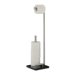 Tualetinio popieriaus laikiklis 74x20x20cm., juodos/sidabrinės spalvos