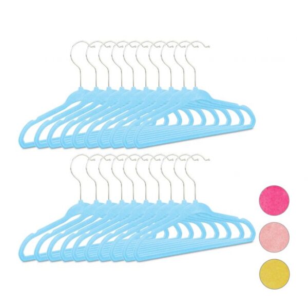 Drabužių pakabos 20vnt., mėtinės/sidabrinės spalvos